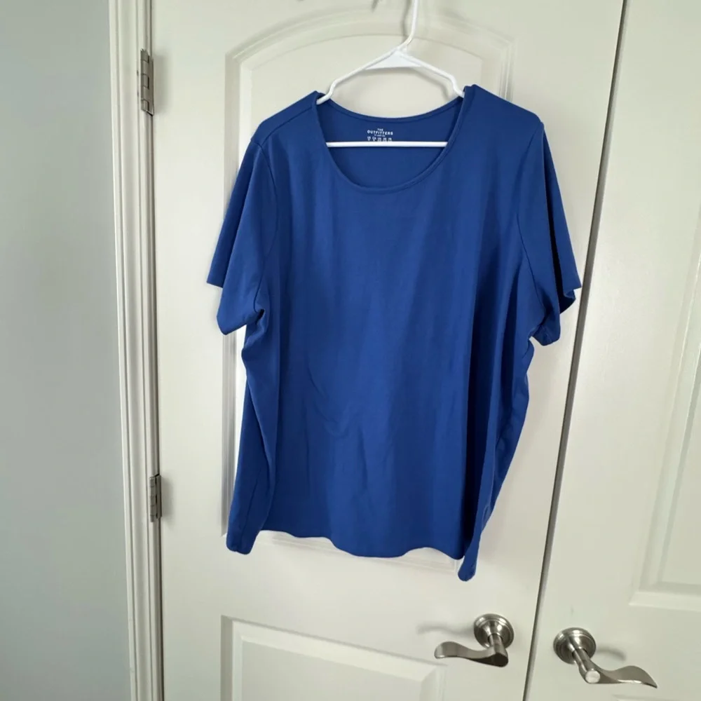 The Outfitters by Lands’ End Royal Blue and White Short Sleeve Tees 3x - Picture 5 of 16